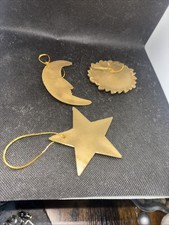 Gold Coloured Sun Star Moon