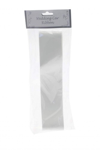 White wedding car ribbon - wedding,