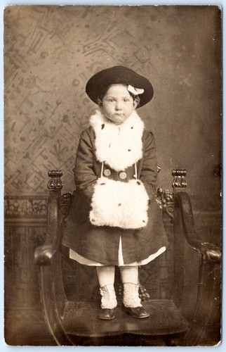 Postcard rppc cute girl with - postcard,