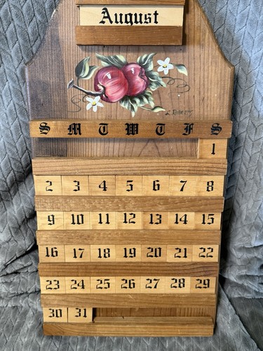Vintage wooden hand painted - wooden,