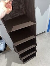 /5 WARDROBE ORGANISER HANGING STORAGE SHELF CLOSET CLOTHES SHOE HOLDEr Brown