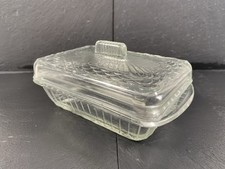 Vintage Pressed Glass Butter