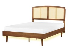 Bed with LED Rattan VARZY 140