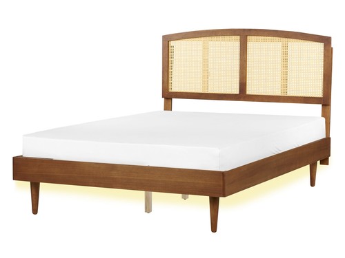 Bed with led rattan - bed,