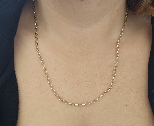 9ct gold belcher chain - chain, 22"