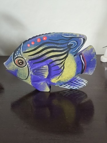 Vintage hand painted wooden - hand,
