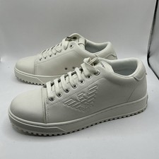 Emporio Armani Off White Box Sole Sneakers Trainers - Size 8/42 RRP £240