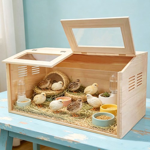 Small animal wooden incubator - wooden,