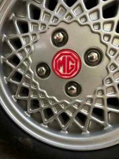 Austin MG Metro Lattice alloys wheels 3D logo effect caps 52mm center hole