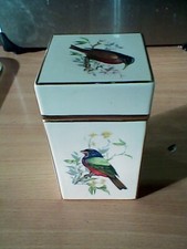 CARLTON WARE England Trinket Vanity BOX BIRDS Hummingbird Parrot Parakeet