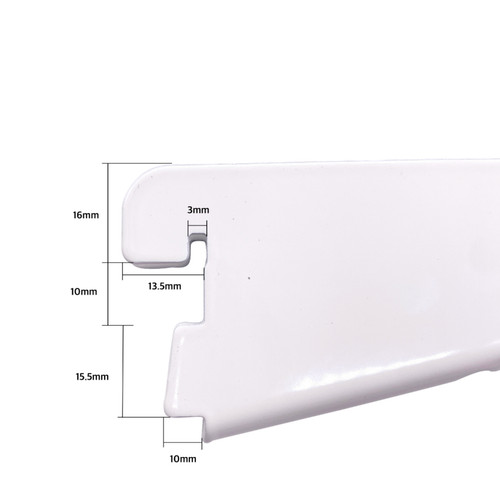 Twin slot shelving white black - slot,