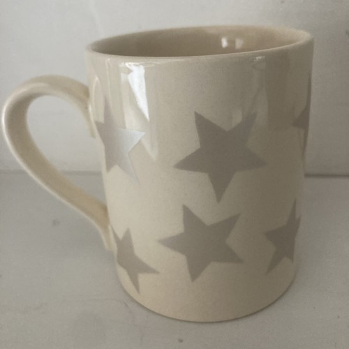 Silver star cream mug - silver,