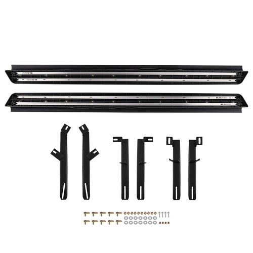 Non slip nerf bars side - side, steps