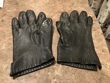 LADIES BLACK SOFT LEATHER GLOVES SIZE SMALL