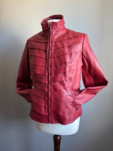 Red leather jacket 10 - red, 12