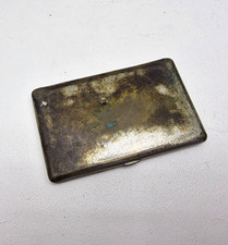 British Searchlight Vintage Cigarette Case Gold-Tone Metal Spring Retainer