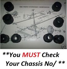 (x8) RILEY 1.5 Wolseley 1500 FRONT SUSPENSION BUSH KIT Bushes   (1958- 65)