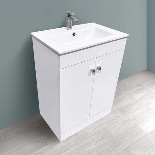 Designer modern bathroom - modern, white