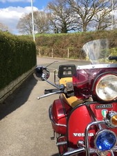 Vespa PX DISC Model (2000-2018) Brake Mounted Overtaking Mirror - Chrome Round