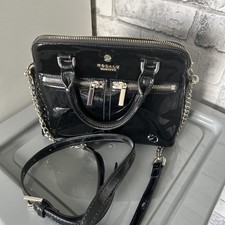 Modalu Black Patent Small Shoulder Bag  NEW