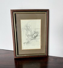 Framed Winnie The Pooh Sketch