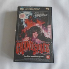 Crawlspace Big Box VHS PAL Horror Graham Humphreys Art Klaus Kinski Ex Rental
