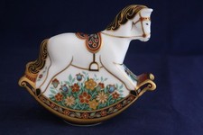 ROYAL CROWN DERBY TREASURES OF CHILDHOOD ROCKING HORSE - ORIGINAL BOX