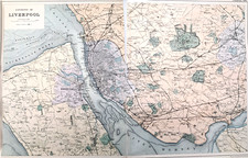 Liverpool Railway Map Vintage Paper Wall Decoration Possible Antique Decor 1986?