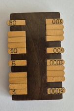 Antique Wooden BEZIQUE or WHIST Numbered SCORE MARKER CARD (Lot 2)