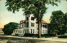 Postcard: Library, Westerly