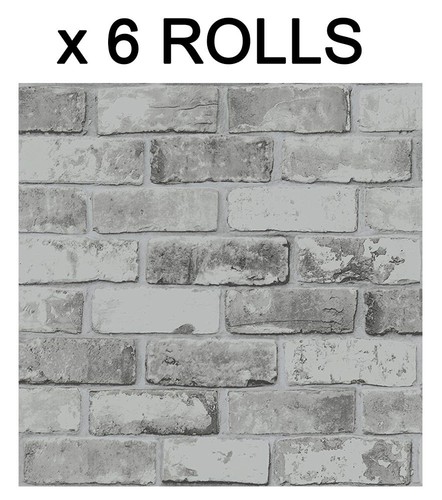 Grey brick effect wallpaper - brick,