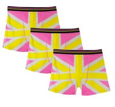 Mens Pink Union Jack Flag 3 Pack Boxer Shorts Summer Colours Deal Offer
