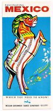 Vintage Mexico Travel Tourist Brochure Leaflet Holiday 1950s