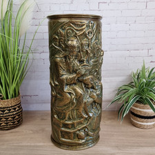 Brass embossed umbrella - umbrella, stand
