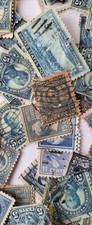 Rare Vintage American Stamps Blue Bundle USA Postage