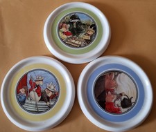 Foxwood Tales Bone China Coaster x3 Crown Trent China Ltd. Brian Patterson 1998