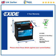 EFB Car Battery fits OPEL