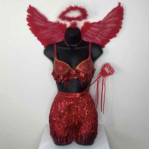 Red angel devil - angel, halloween