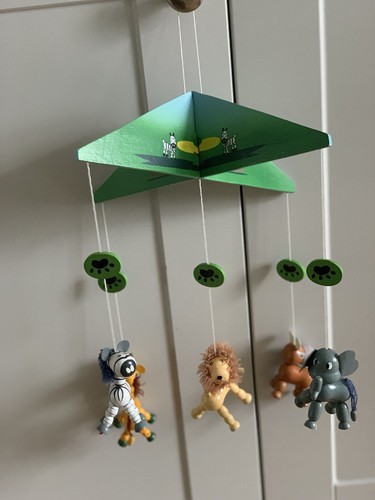 Wooden safari nursery mobile - wooden,