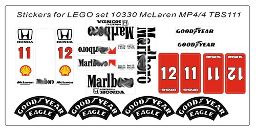 Stickers for lego - for, set