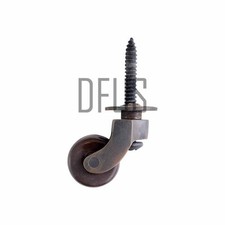Brass castors 1" screw plate