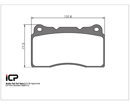 Icp front brembo pot - icp, brake
