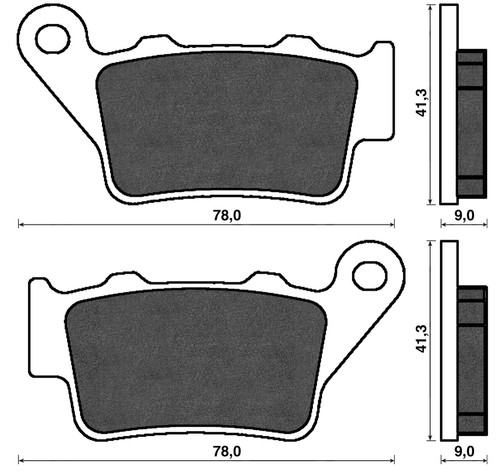 Bp159 rear brake - pads, yamaha