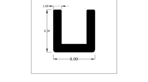 Black rubber square - black,