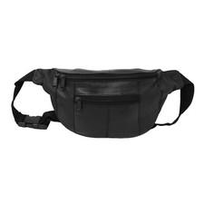 Men Women Genuine Leather Waist Hip Bum Bag Fanny Pouch Pack Money Belt 1013