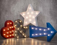 Novelty illuminated metal sign - metal,