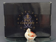 Royal Crown Derby 'Teal Duckling' Boxed Paperweight Collectors Guild 1st Gold