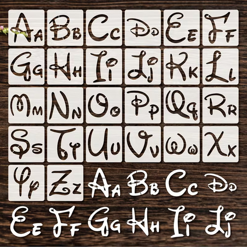 26pcs alphabet stencils - alphabet,