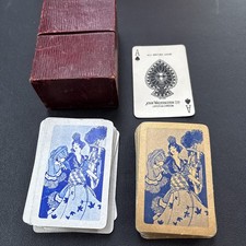 Vintage Playing Cards 2-Pack, Gold & Blue Woman - John Waddington