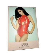 was £38 UK 12-14 ANN SUMMERS SEXY RED OPEN BACK ZIP BODY POLYURETHANE.